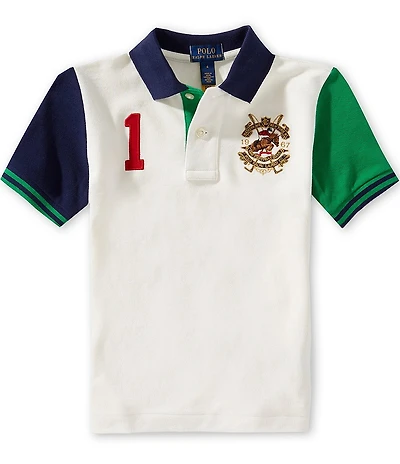 Polo Ralph Lauren Little Boys Short Sleeve Color-Block Mesh Polo Shirt