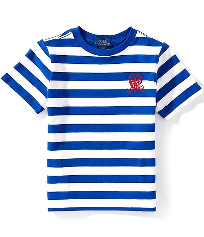 Polo Ralph Lauren Little Boys Short-Sleeve Crest Striped Jersey T-Shirt