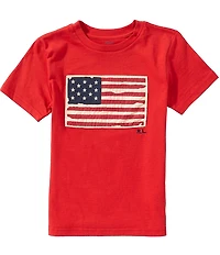 Polo Ralph Lauren Little Boys Short Sleeve Flag Jersey T-Shirt