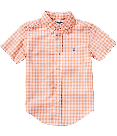 Polo Ralph Lauren Little Boys Short-Sleeve Gingham Poplin Shirt