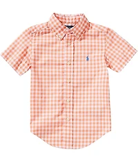Polo Ralph Lauren Little Boys Short-Sleeve Gingham Poplin Shirt