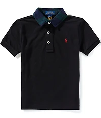 Polo Ralph Lauren Little Boys Short-Sleeve Plaid-Collar Mesh Polo Shirt