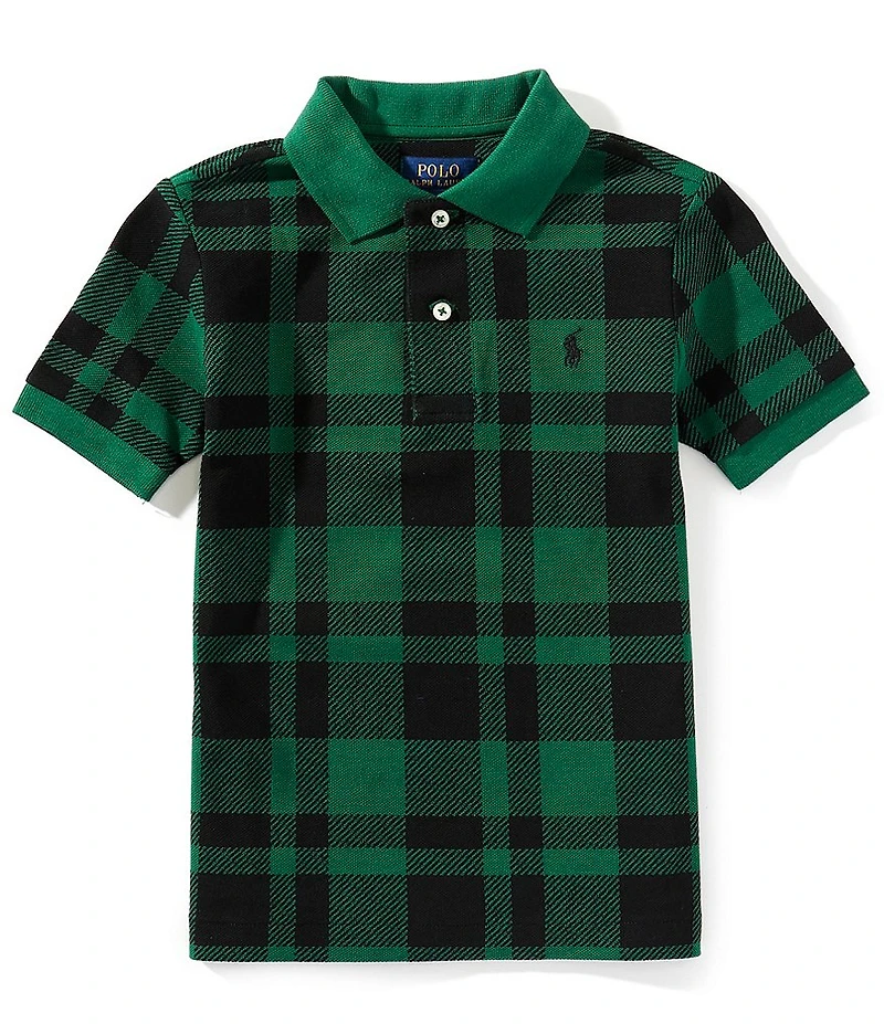 Polo Ralph Lauren Little Boys Short-Sleeve Plaid Mesh Polo Shirt
