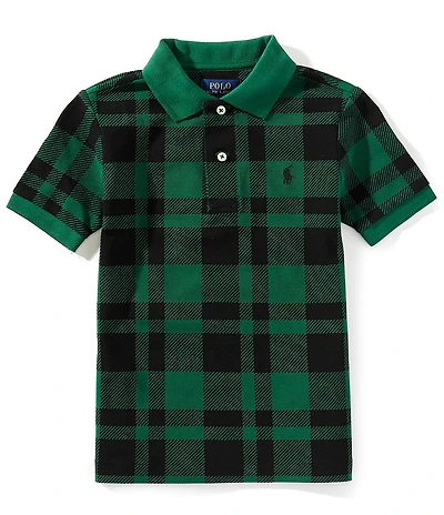 Polo Ralph Lauren Little Boys Short-Sleeve Plaid Mesh Polo Shirt