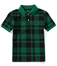 Polo Ralph Lauren Little Boys Short-Sleeve Plaid Mesh Polo Shirt