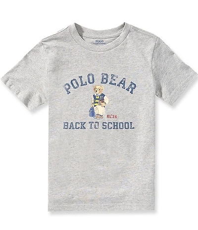 Polo Ralph Lauren Little Boys Short Sleeve Polo Bear Back To School T-Shirt