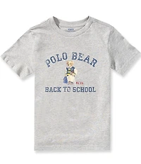 Polo Ralph Lauren Little Boys Short Sleeve Polo Bear Back To School T-Shirt