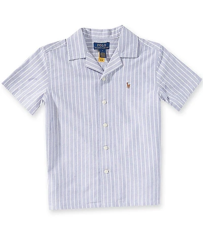 Polo Ralph Lauren Little Boys Short-Sleeve Striped Oxford Camp Shirt