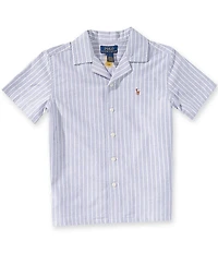 Polo Ralph Lauren Little Boys Short-Sleeve Striped Oxford Camp Shirt