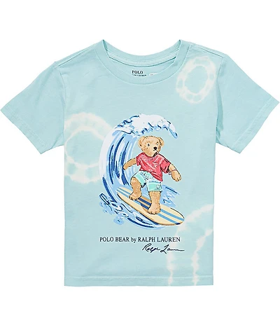 Polo Ralph Lauren Little Boys Short Sleeve Tie-Dye Polo Bear T-Shirt