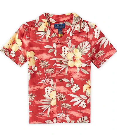 Polo Ralph Lauren Little Boys Short Sleeve Tropical Floral Print Camp Shirt