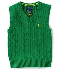 Polo Ralph Lauren Little Boys Sleeveless Cable-Knit Sweater Vest
