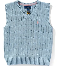 Polo Ralph Lauren Little Boys Sleeveless Cable Knit Sweater Vest