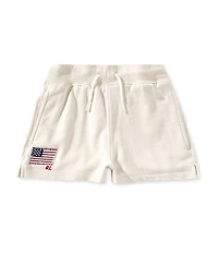 Polo Ralph Lauren Little Girls Flag Applique French Terry Shorts