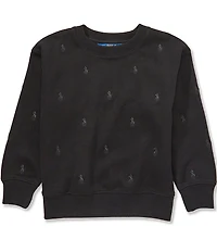 Polo Ralph Lauren Little Girls Long Sleeve Fleece Printed Sweatshirt