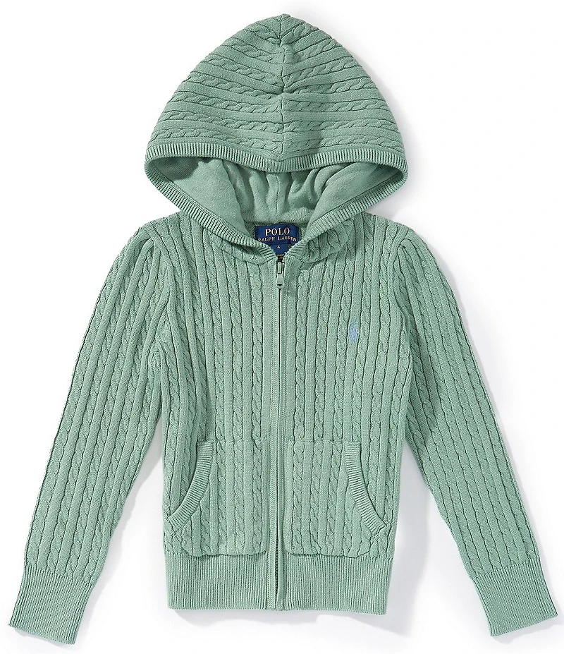 Polo Ralph Lauren Little Girls Long-Sleeve Mini-Cable-Pattern Hoodie
