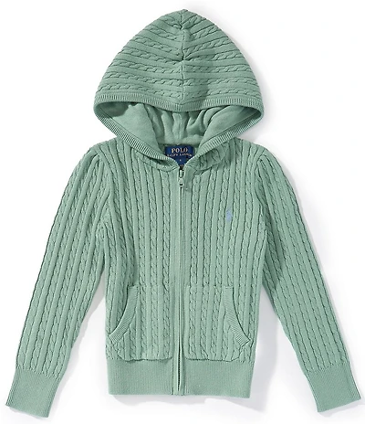 Polo Ralph Lauren Little Girls Long-Sleeve Mini-Cable-Pattern Hoodie