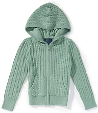 Polo Ralph Lauren Little Girls Long-Sleeve Mini-Cable-Pattern Hoodie