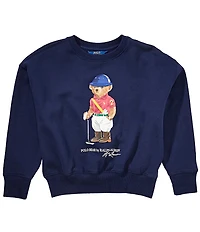 Polo Ralph Lauren Little Girls Long-Sleeve Polo Bear Boxy Fleece Sweatshirt