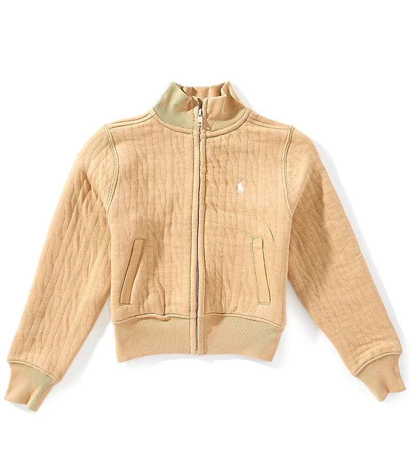 Polo Ralph Lauren Little Girls Long-Sleeve Quilted Cable-Motif Jacket