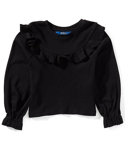 Polo Ralph Lauren Little Girls Long-Sleeve Ruffled Top
