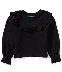 Polo Ralph Lauren Little Girls Long-Sleeve Ruffled Top