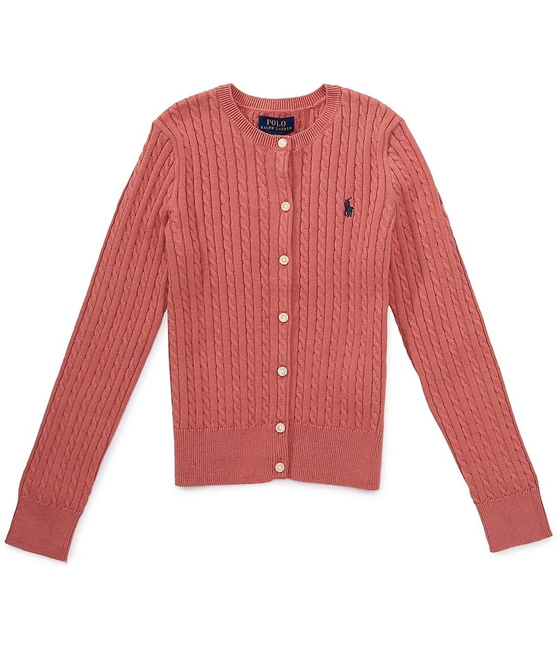 Polo Ralph Lauren Little Girls Long Sleeve Mini Cable Knit Cardigan