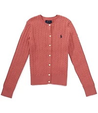 Polo Ralph Lauren Little Girls Long Sleeve Mini Cable Knit Cardigan