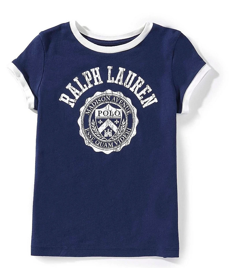 Polo Ralph Lauren Little Girls Short-Sleeve Logo Crest Jersey T-Shirt