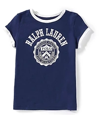 Polo Ralph Lauren Little Girls Short-Sleeve Logo Crest Jersey T-Shirt