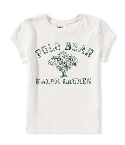 Polo Ralph Lauren Little Girls Short-Sleeve Polo Bear Jersey T-Shirt