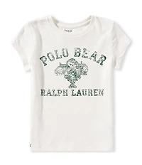 Polo Ralph Lauren Little Girls Short-Sleeve Polo Bear Jersey T-Shirt