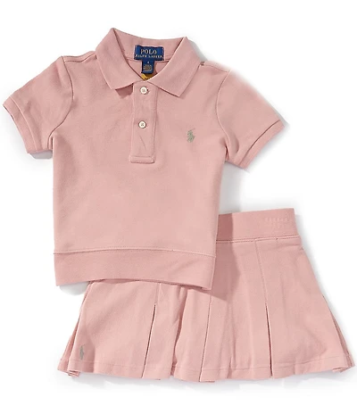Polo Ralph Lauren Little Girls Short Sleeve Polo Shirt & Matching Skort Set