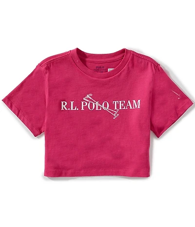 Polo Ralph Lauren Little Girls Short-Sleeve Polo Team Jersey Boxy T-Shirt