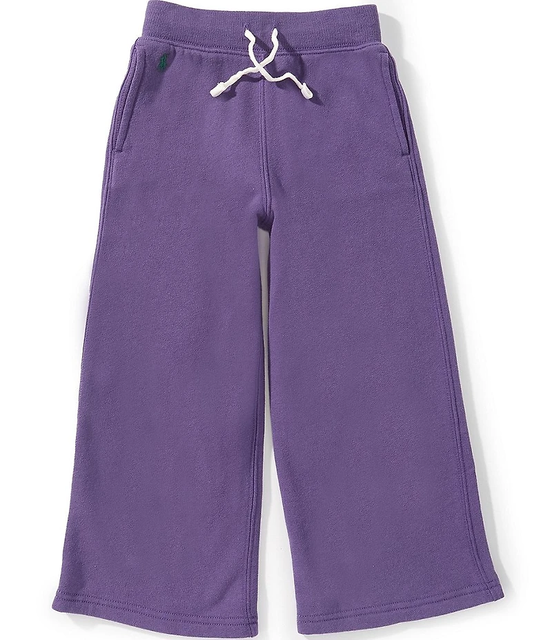 Polo Ralph Lauren Little Girls Wide-Leg Fleece Jogger Pants