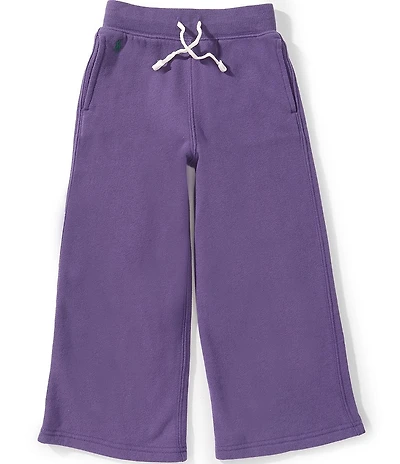 Polo Ralph Lauren Little Girls Wide-Leg Fleece Jogger Pants