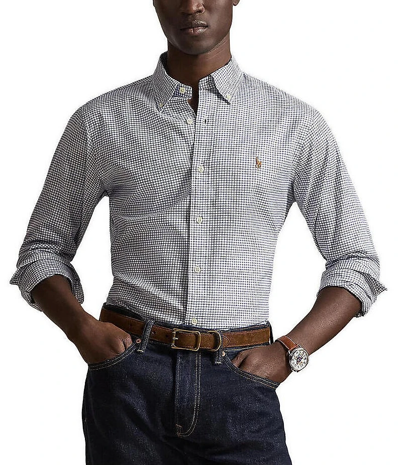 Polo Ralph Lauren Plaid Performance Oxford Long Sleeve Woven Shirt