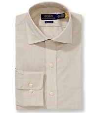 Polo Ralph Lauren Regent Classic Fit Spread Collar Checked Poplin Dress Shirt