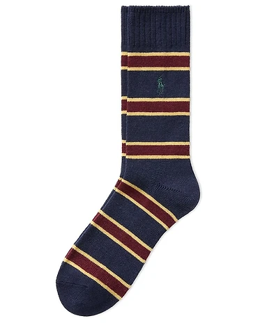 Polo Ralph Lauren Repp-Stripe Wool Blend Boot Socks