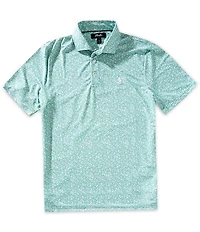 Polo Ralph Lauren RLX Golf Classic Fit Floral Print Performance Stretch Short Sleeve Polo Shirt
