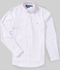 Polo Ralph Lauren Slim Fit Checked Stretch Poplin Long Sleeve Woven Shirt