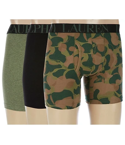 Polo Ralph Lauren Solid/Camouflage Jersey Boxer Briefs 3-Pack