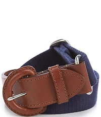 Polo Ralph Lauren Webbed Cotton and Leather Belt