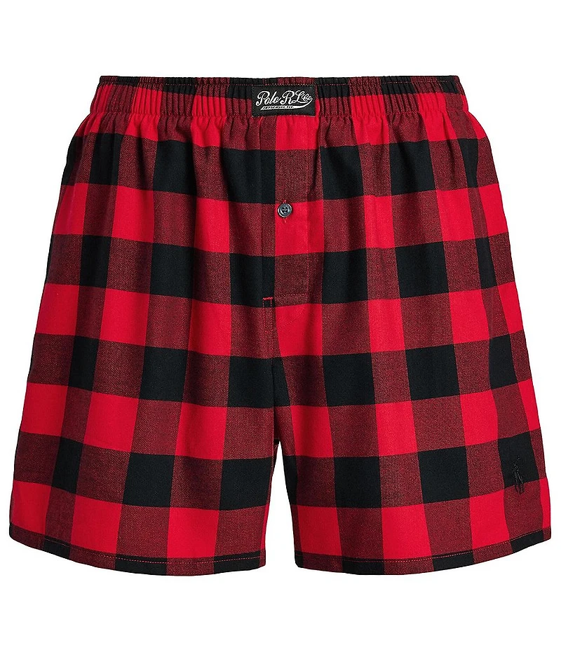 Polo Ralph Lauren Yarn-Dyed Cotton Flannel Checked Print Woven Boxers