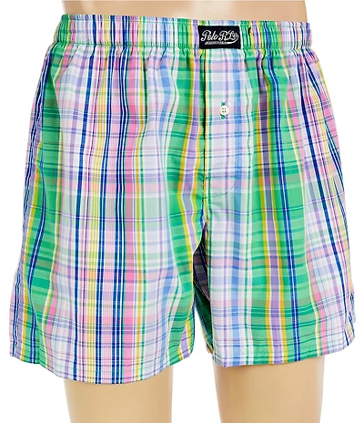 Polo Ralph Lauren Yarn-Dyed Plaid 5.5#double; Inseam Woven Boxer Briefs