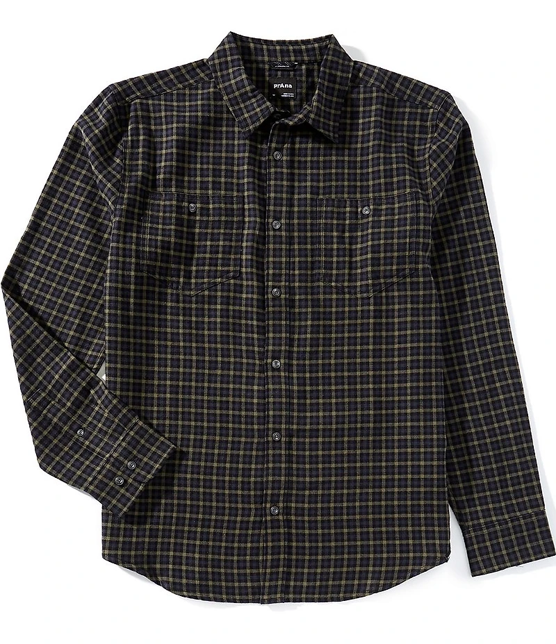 prAna Dolberg Flannel Mini Plaid Long Sleeve Woven Shirt