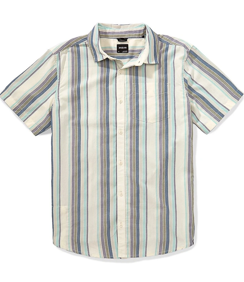 Prana Groveland Stripe Short Sleeve Woven Shirt