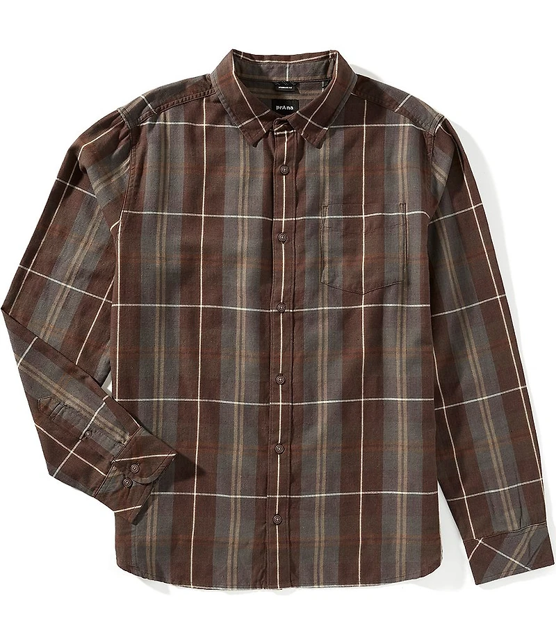 prAna Los Feliz Flannel Mini Plaid Long Sleeve Woven Shirt