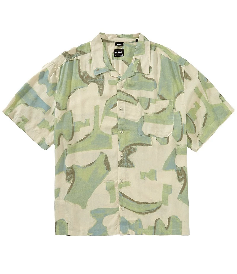 prAna Peacepth Abstract Short Sleeve Woven Camp Shirt