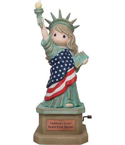 Precious Moments Americana #double;Freedom's Light Burns Ever Bright#double; Statue of Liberty Limited Edition Musical Figurine